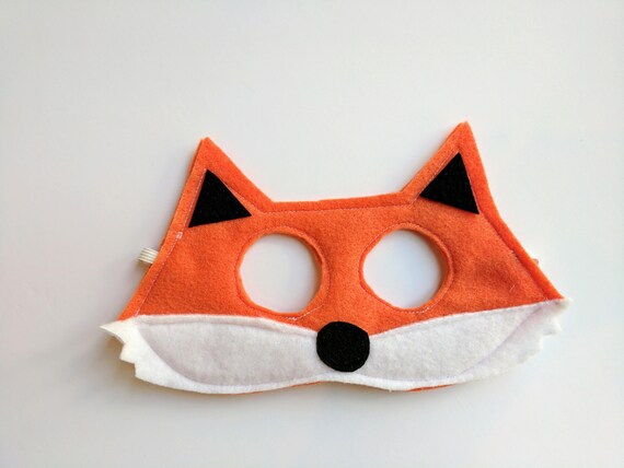 Felt Orange Fox Mask for Kids