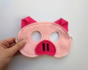 Felt Pink Pig Mask for Kids