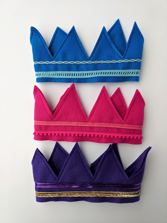 Felt Crown in a Variety of Colors and Sizes for Kids