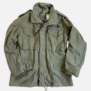 Vintage 1981 US Army M-65 Field Jacket Small Short | 80s Alpha Industries OG-107 Coat | 3rd Armored Spearhead Military Patch Workwear