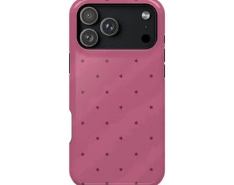 Polka Dot Stars Phone Case | Hot Pink