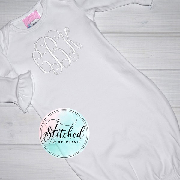 Monogrammed Gown Etsy