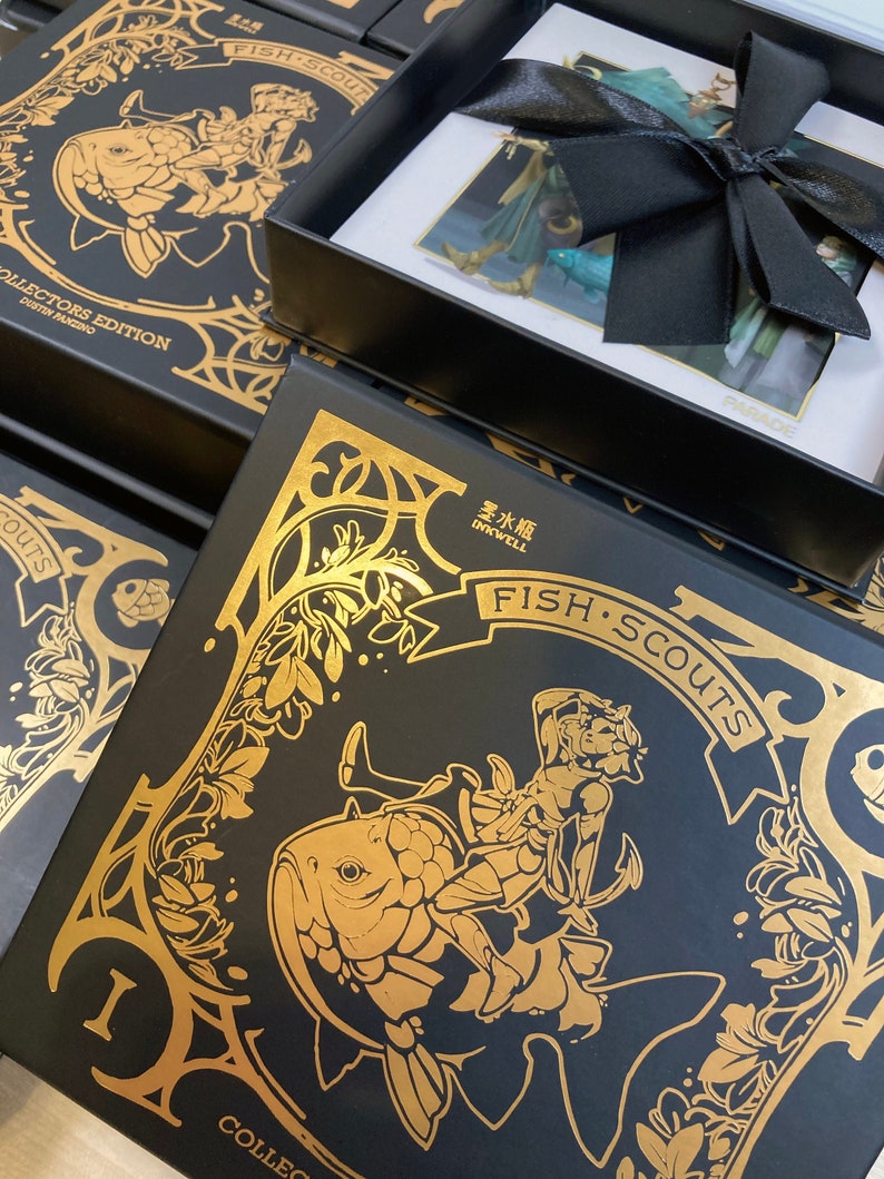 Collectors Edition Postcard Box Set Gold Foil Details Etsy