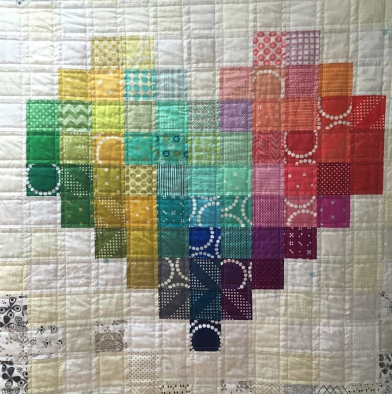 Custom Made Quilt, Patchwork quilt, Handmade to Order, Heart Quilt, Bespoke quilt, Twin quilt, Throw, quilted blanket, Nursery Decor image 4