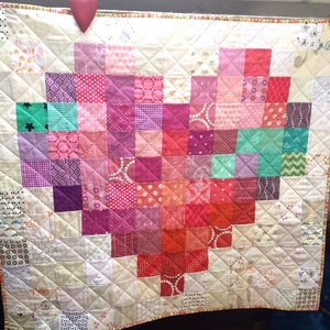 Custom Made Quilt, Patchwork quilt, Handmade to Order, Heart Quilt, Bespoke quilt, Twin quilt, Throw, quilted blanket, Nursery Decor image 5