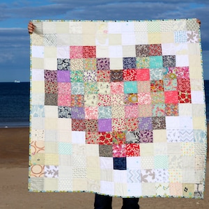 Custom Made Quilt, Patchwork quilt, Handmade to Order, Heart Quilt, Bespoke quilt, Twin quilt, Throw, quilted blanket, Nursery Decor image 1
