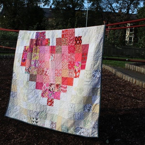 Custom Made Quilt, Patchwork quilt, Handmade to Order, Heart Quilt, Bespoke quilt, Twin quilt, Throw, quilted blanket, Nursery Decor image 3