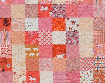 Queen Size Custom Patchwork Quilt, Traditional Quilt, Bedding, you choose the colours.