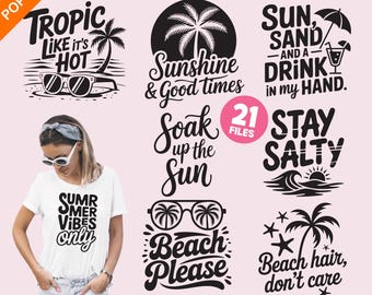 Summer SVG, Beach SVG, Summer Vibes, Tropical Designs, Vacation Quotes, Sublimation Graphics, summer quotes, pod design, commercial use
