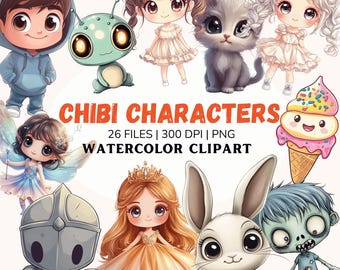 Chibi clipart, Chibi-personages png, chibi-meisjes, schattige clipart, anime clipart, chibi dieren, schattige astronaut clipart, chibi-poppen, png