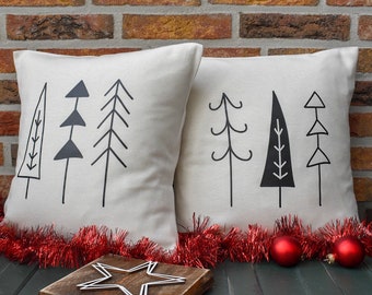 Set of TWO christmas pillow covers - Christmas decoration - christmas cushions - scandinavian style christmas pillows - holiday decor