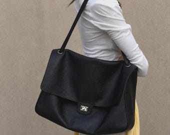 Soft Leather Shoulder Bags, Genuine Cow Leather Tote Bag, Slouchy Style Leather Handbags, Genuine Leather Shoulder Bag