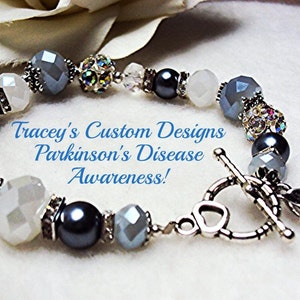 Beautiful PARKINSON'S DISEASE AWARENESS Bracelet Custom made jewelry. image 1