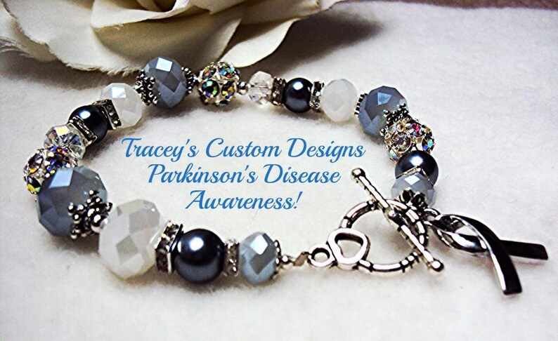 Beautiful PARKINSON'S DISEASE AWARENESS Bracelet Custom made jewelry. image 1