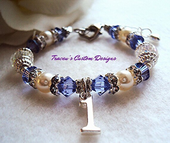 Stunning Babys First Birthday Keepsake Bracelet Custom Made Etsy