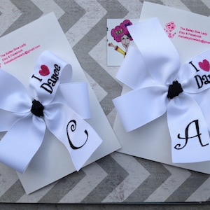 Monogrammed Dance Hair Bow/Dance Hair Bow/I Love Dance/Hair Bow/Bow/Monogrammed Hair Bow/Monogrammed Bow