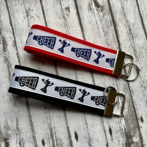 Cheer Key Fob/Cheer Keychain/Cheer/Cheer Gift/Cheer Coach Gift/Cheer Wristlet/You choose colors Cheer
