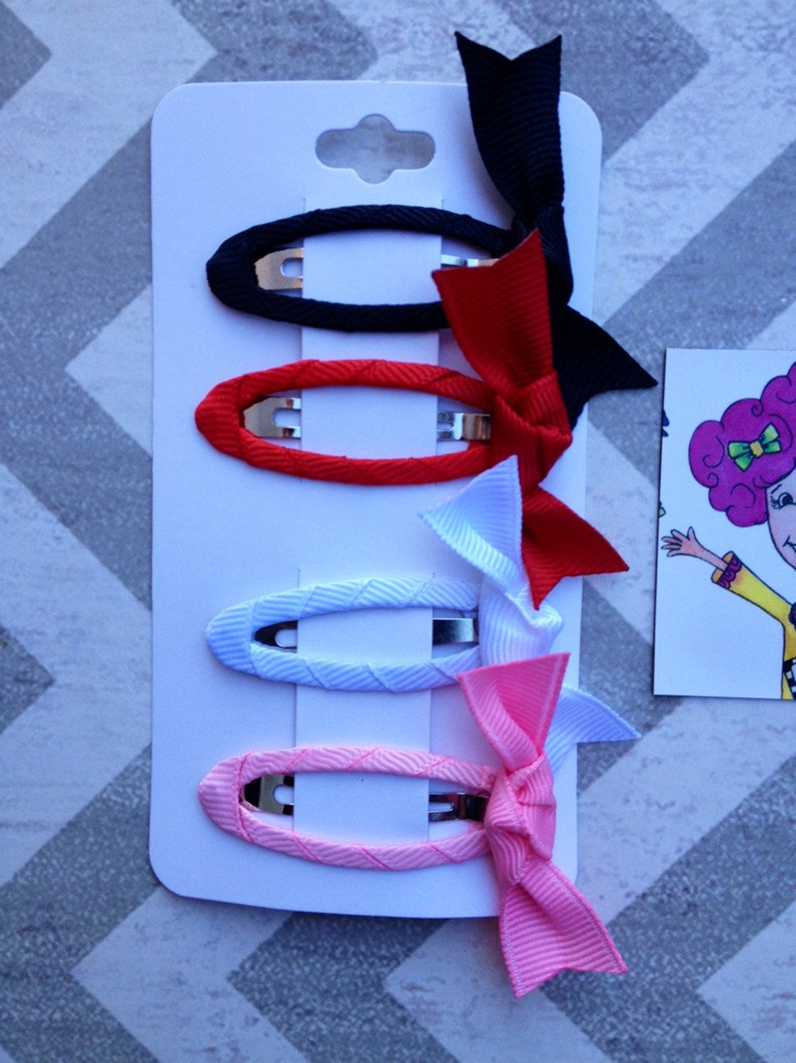 Snap clip set/Hair Clips/Ribbon Hair Clips/Bow Hair Clips/Snap Etsy