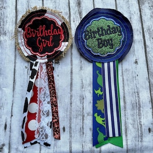 Birthday Corsage/Birthday Boy Corsage/Birthday Girl Corsage/Birthday Pin/Custom Birthday Pin