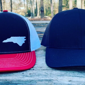 North Carolina embroidered Richardson Cap/NC Cap/NC Hat/North Carolina/North Carolina Gift/NC Baseball Cap/Trucker Cap/Embroidered Gift