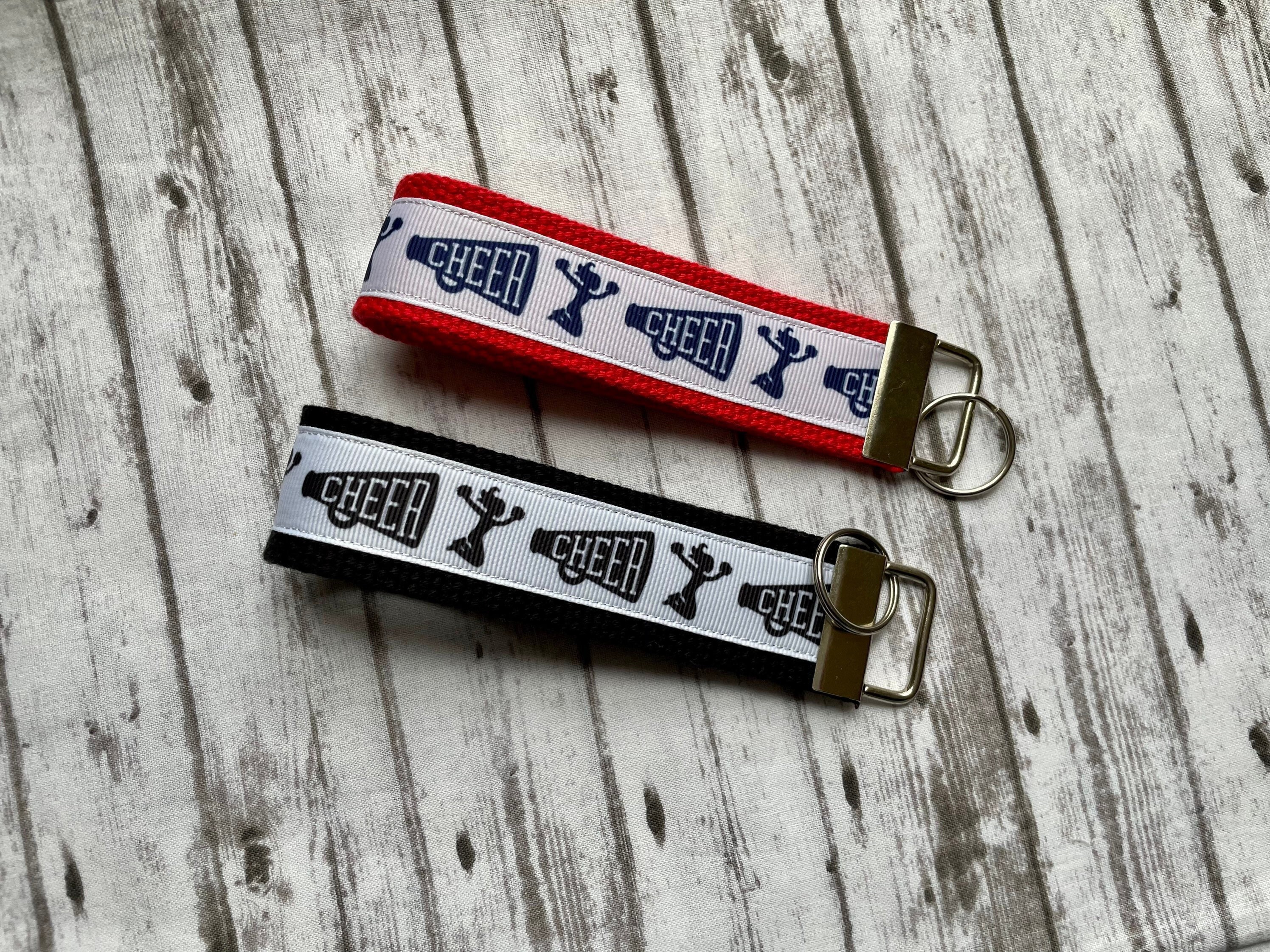 Cheer Key Fob/Cheer Keychain/Cheer/Cheer Gift/Cheer Coach Gift/Cheer Wristlet/You choose colors Cheer