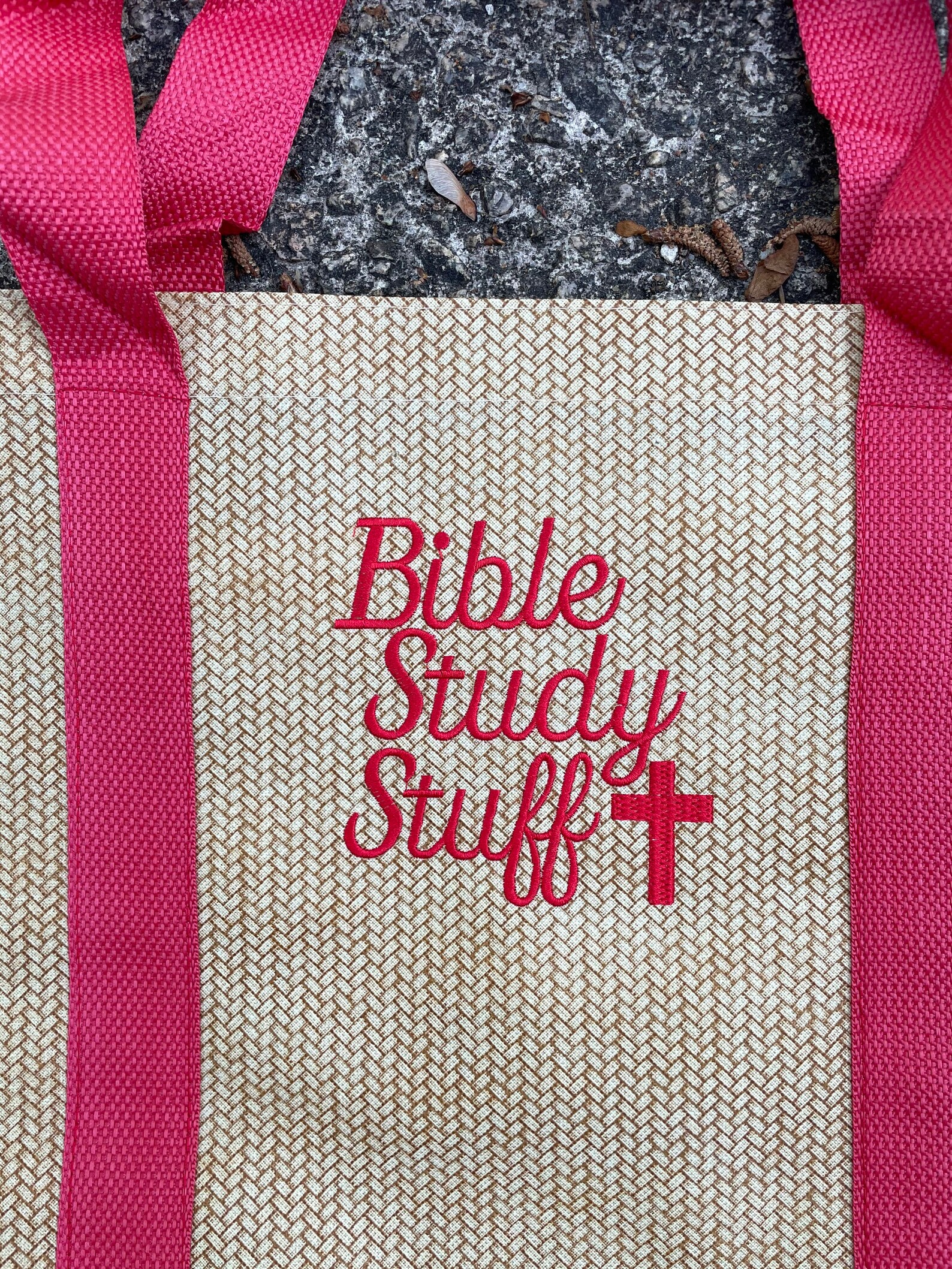 Red Tote Bag/Embroidered Tote Bag/Bible Study Stuff Tote Etsy