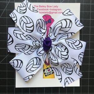 Volleyball Hair Bow/Volleyball Bow/Sporsts Hair Bow/Volleyball Gift
