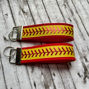 Softball/Softball Key Fob/Softball Keychain/Key Fob/Keychain/Softball Gift/Softball Coach/Softball Coach Gift/Teen Gift/Softball Lover