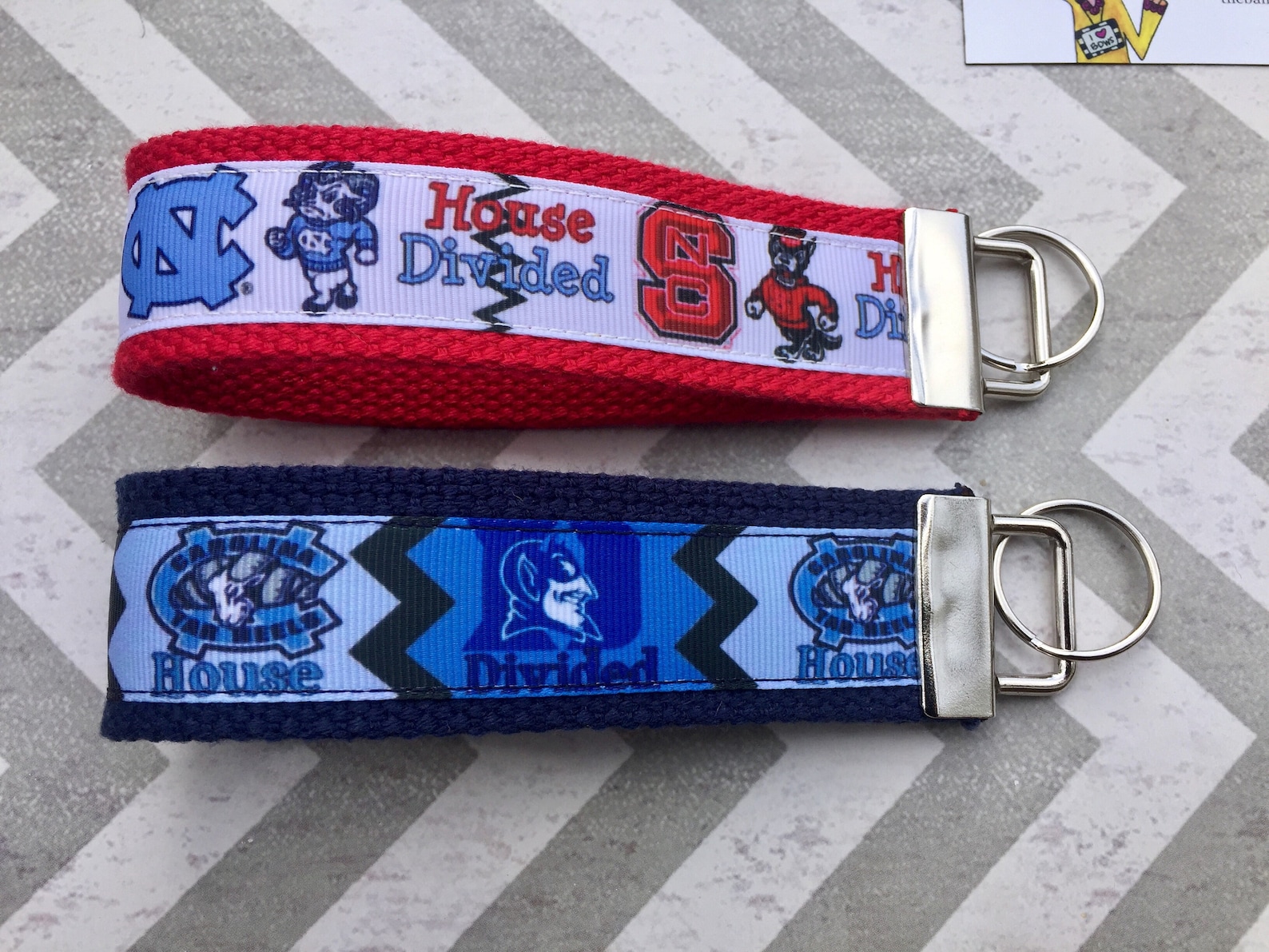 NCSU/UNC House Divided Key Fob/duke/unc House Divided Key Fob Etsy