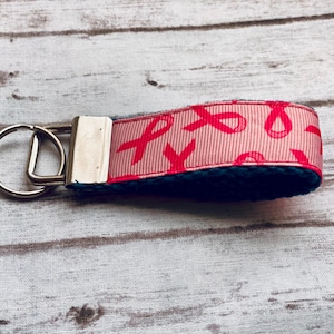 Breast Cancer Awareness Mini Keychain/Breast Cancer Awareness/Breast Cancer Awareness Key Fobs/Mini Keychain/Ready to Ship/Stocking Stuffer