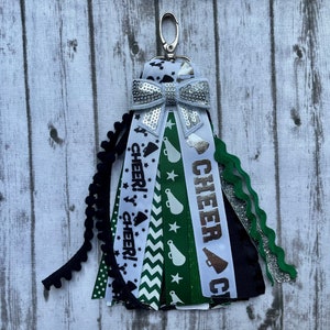 Cheer Zipper Charm/Zipper Pull/Cheer Bag Tag/Cheer Gift/Cheer/Bag Tag/Ribbon Charm/Cheer Bag ID image 6