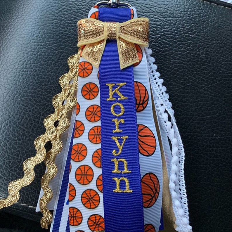 Basketball Zipper Pull/basketball Bag Tag/basketball Etsy