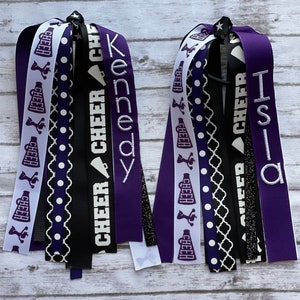 Personalized Cheer Ponytail Streamer/Cheer/Cheer Bow/Ponytail Streamer/Ponytail Hair Bow/Hair Bow/Bow/Cheerleader Bow/Cheer/Cheer Gift