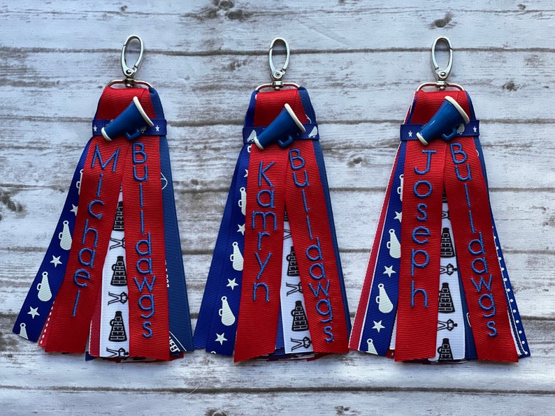 Cheer Zipper Charm/Zipper Pull/Cheer Bag Tag/Cheer Gift/Cheer/Bag Tag/Ribbon Charm/Cheer Bag ID image 10