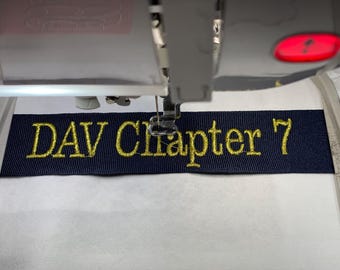 Embroidered Ribbon/Personalized Wreath Ribbon/Ribbon/Personalized Ribbon/Custom Ribbon