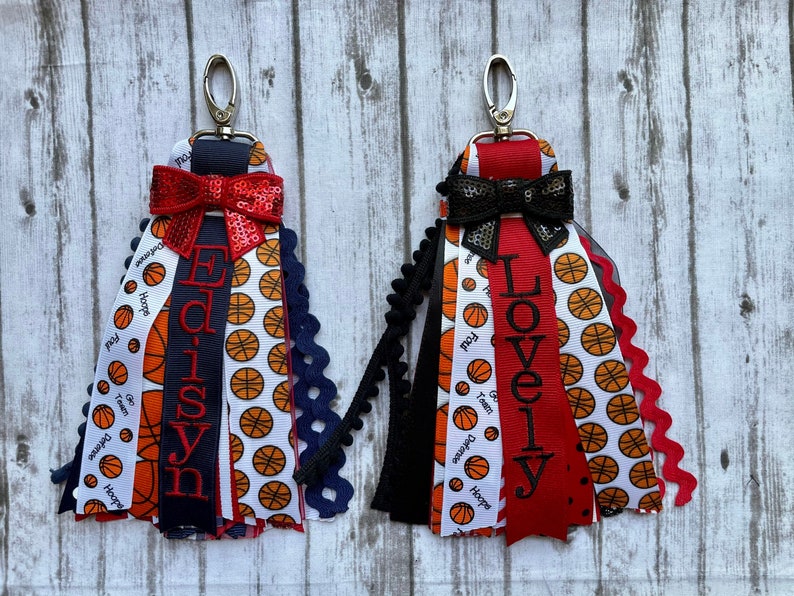 Basketball Zipper Pull/basketball Bag Tag/basketball Etsy