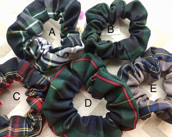 School Plaid Scrunchies/Scrunchie/School Uniform Scrunchie/School Scrunchie/Plaid Scrunchie