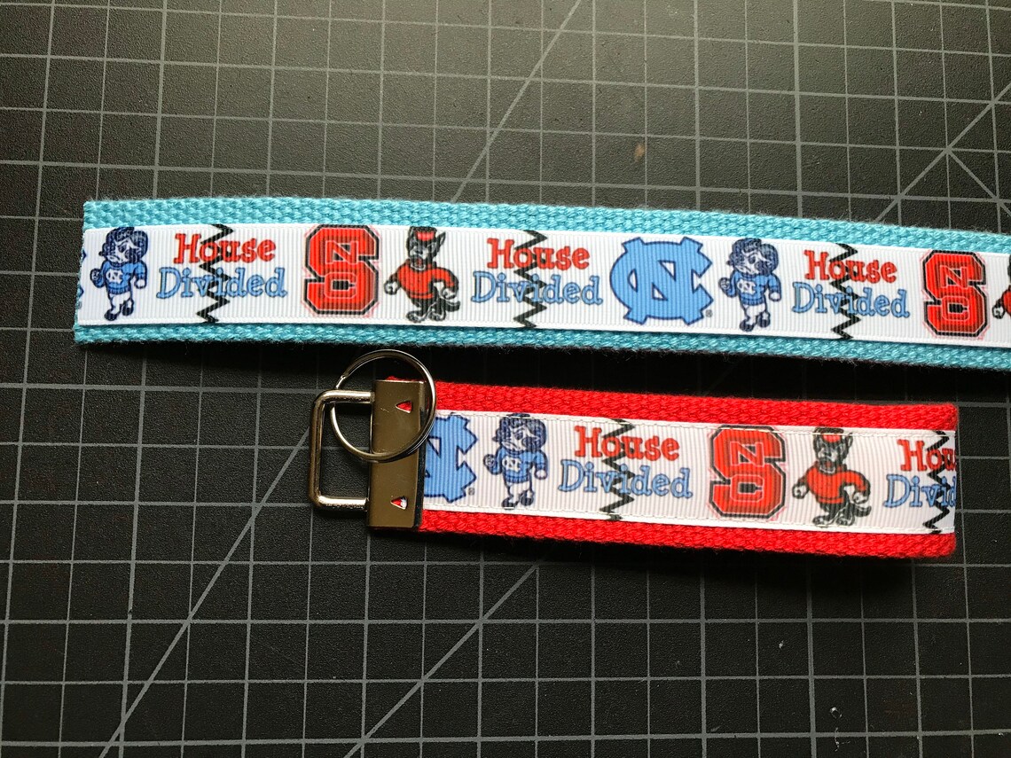 NCSU/UNC House Divided Key Fob/duke/unc House Divided Key Fob Etsy