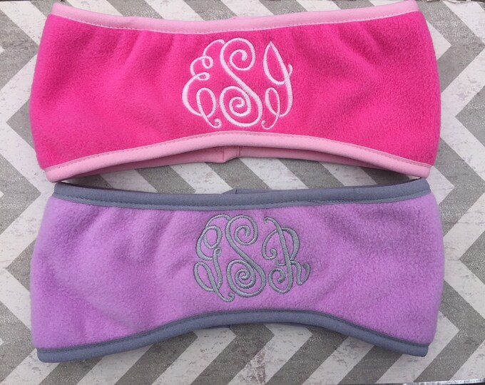 Monogrammed Girls Ear Warmers Etsy
