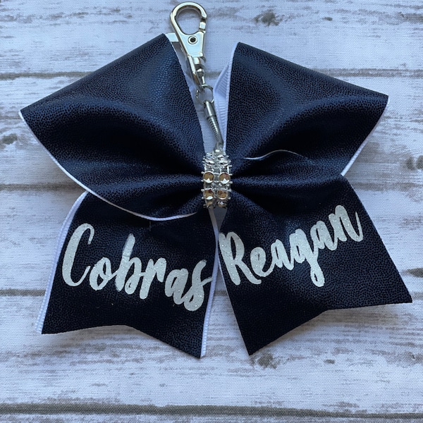 Cheer Bow Keychain/Cheer/Cheer Team Gift/Cheer Gift/Cheer Keychain/Custom Cheer Keychain/Custom Bow Keychain/Bow Keychain