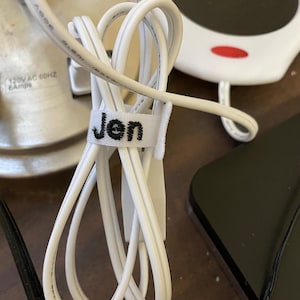 Monogrammed Cord Keeper/Monogrammed Zip Tie/Monogrammed Cord Organizer/Personalized Cord Keeper Holder/Organization/Zip Tie/Name Zip Tie
