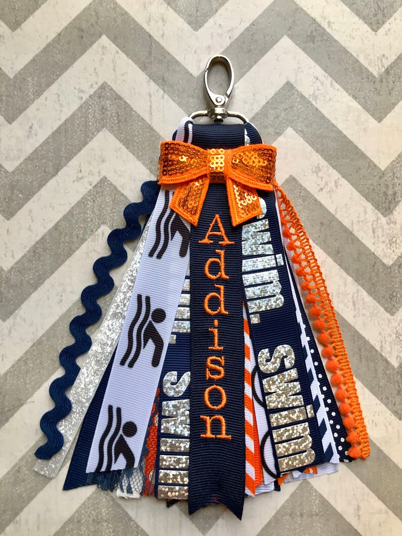 Swim Zipper Charm/Swim/Swim Bag Tag/ Swim Zipper Pull/Swim Gift/Swim Team/Swim Bag Pull image 4