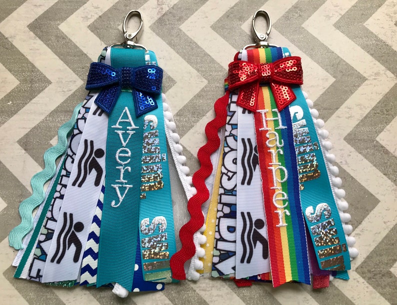 Swim Zipper Charm/Swim/Swim Bag Tag/ Swim Zipper Pull/Swim Gift/Swim Team/Swim Bag Pull image 5