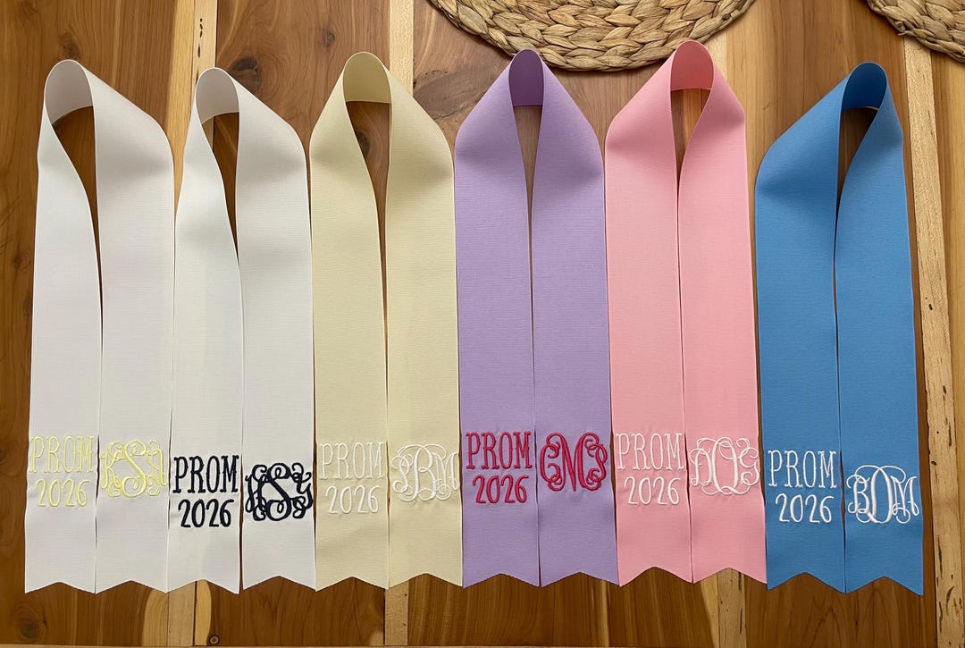 Monogrammed Prom Bouquet Ribbon/monogrammed Ribbon/vine Monogram/prom ...