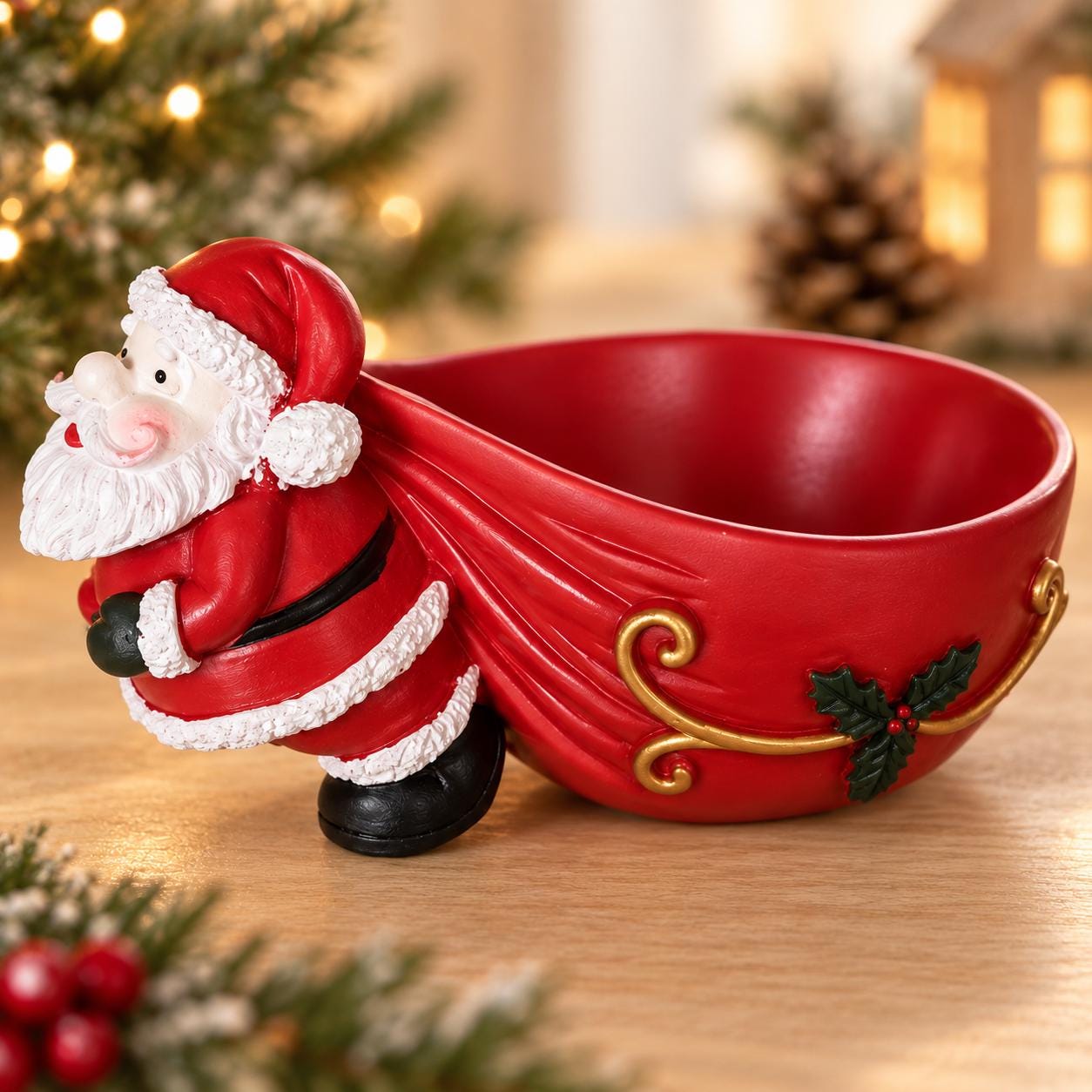Vintage Santa Claus Candy Dish - Etsy