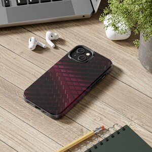 Burgundy Snake Skin Pattern Phone Case | Tough Phone Cases