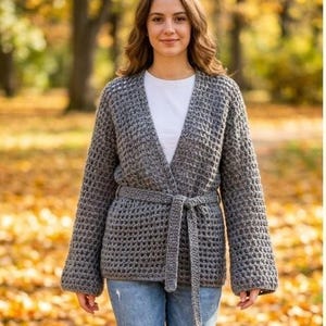 Handmade cardigan, crochet kimono, crochet sweater, summer jumper, patchwork shrug, retro jacket
