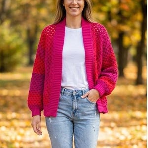 Granny square cardigan, crochet sweater, summer jumper, patchwork shrug, retro jacket
