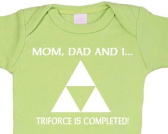 Family Triforce bodysuit for Geek Baby / 3M/6M