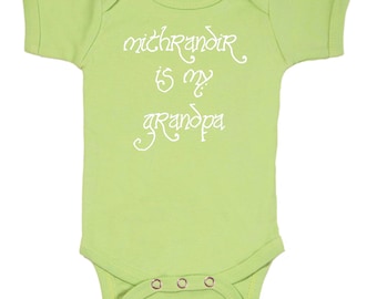 The Lord of The Rings/ Mithrandir is my grandpa bodysuit for Geek Baby / 3M/6M